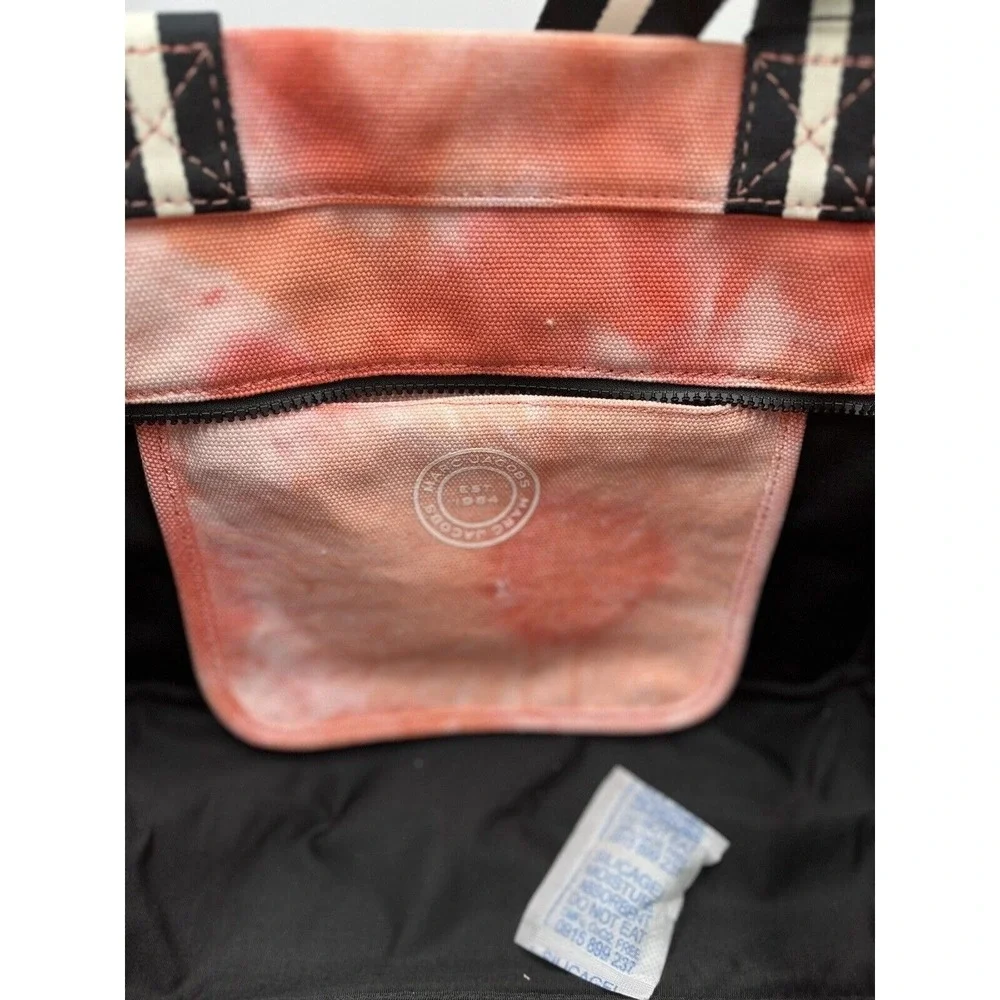 Marc Jacobs Front Mono Melon/Orange/red Multicolor Lg Signet Women's Tote New